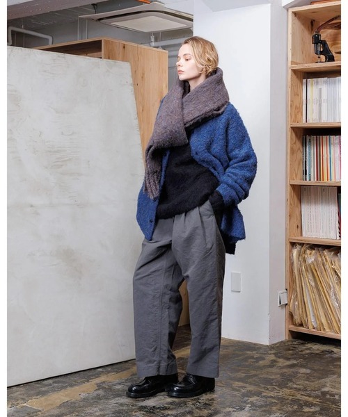 VOAAOV（ヴォアーブ） パンツ DOUBLE FACE GARMENT DYE Tuck Wide