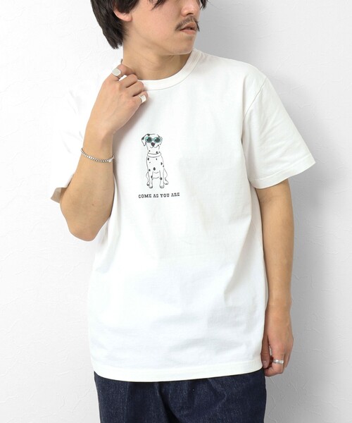 「BARNS OUTFITTERS」 半袖Tシャツ M チャコールグレー メンズ_画像2