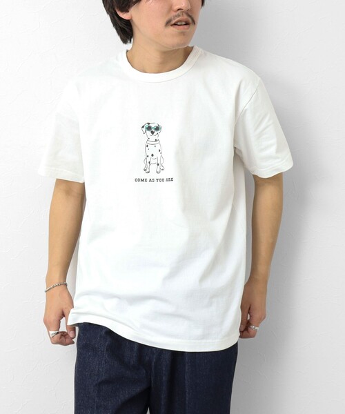 「BARNS OUTFITTERS」 半袖Tシャツ M チャコールグレー メンズ_画像4