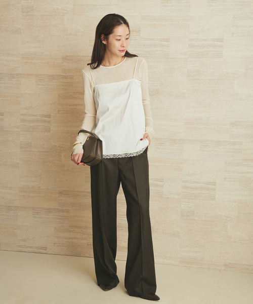 Plage プラージュ 名古屋限定色 Lace Satin キャミソール シャツ Plage