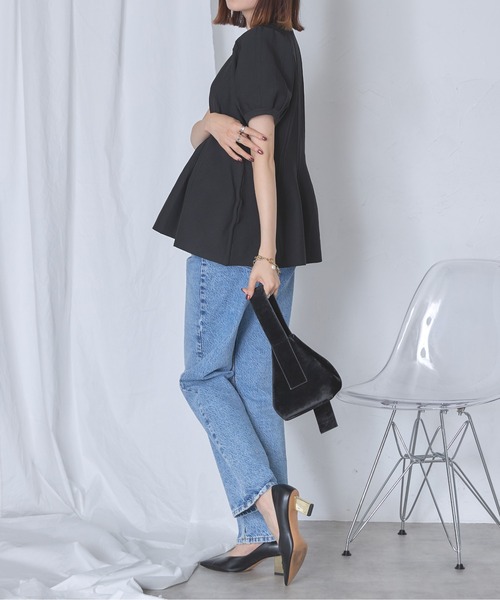 「each」 半袖ニット FREE アイボリー レディース_画像5