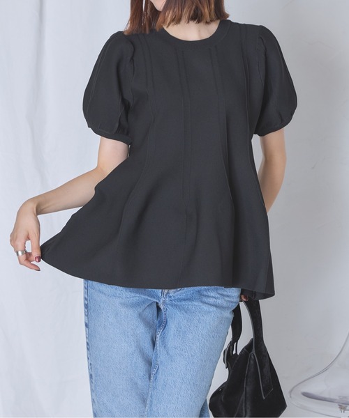 「each」 半袖ニット FREE アイボリー レディース_画像6