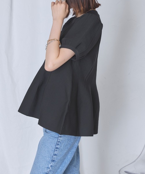 「each」 半袖ニット FREE アイボリー レディース_画像7