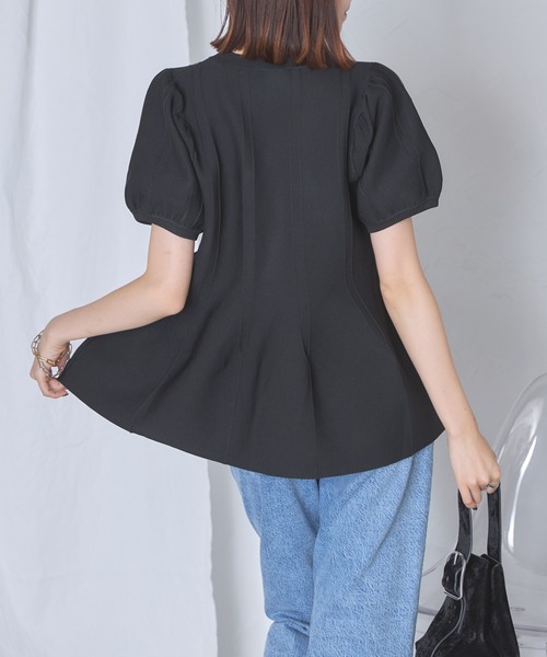 「each」 半袖ニット FREE アイボリー レディース_画像8