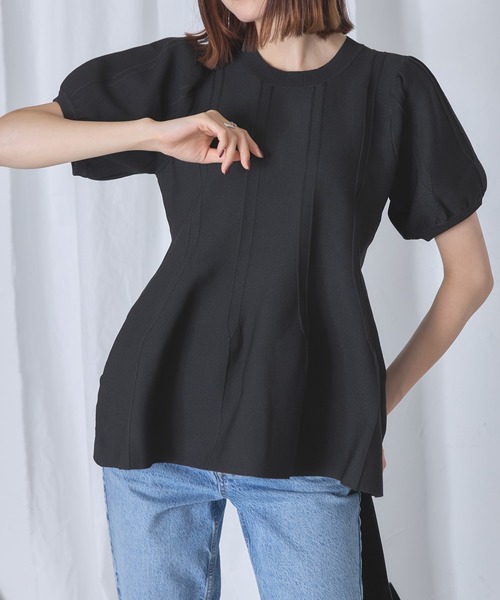 「each」 半袖ニット FREE アイボリー レディース_画像9