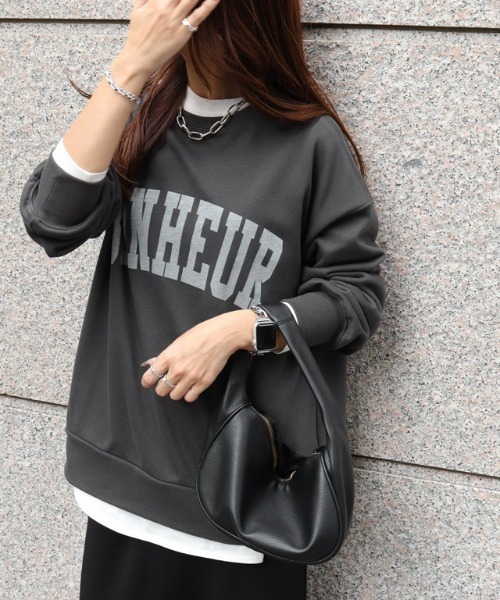 ぴえろページ Pierrot（ピエロ） トレーナー スウェット オーバーサイズロゴ