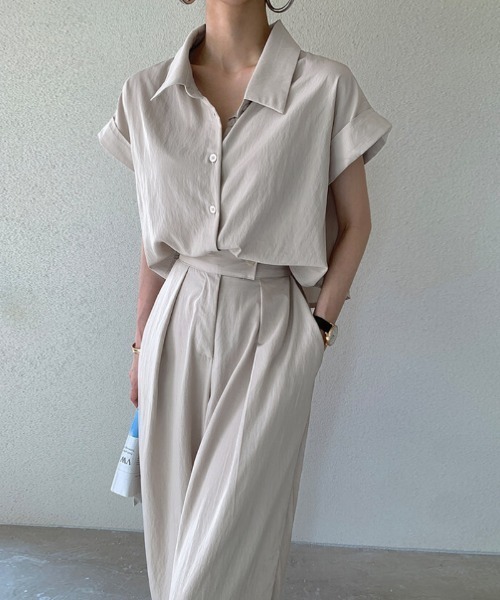 「COCOMOMO」 セットアップ L グレー レディース_画像2