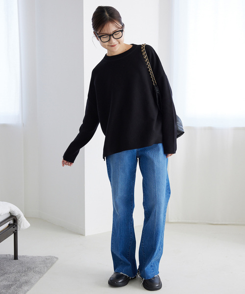 SLOBE IENA（スローブイエナ） 長袖ニット FREE チャコールグレー