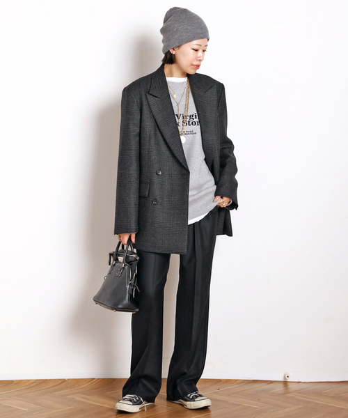 AP STUDIO ジャケット テーラードジャケット グレンチェックダブル