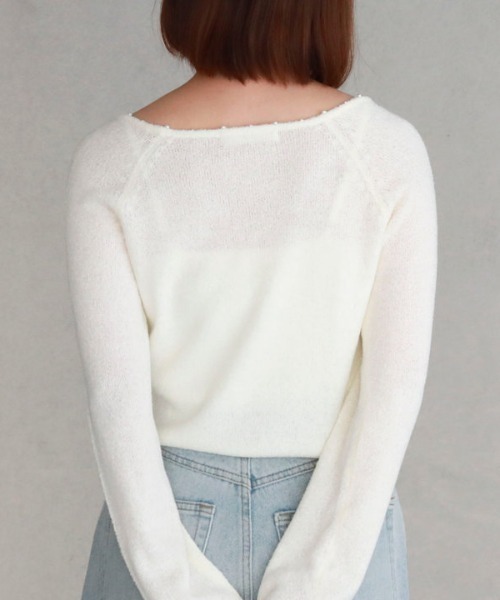 [archives] вязаный ансамбль MEDIUM слоновая кость женский 