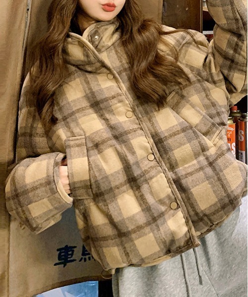 ＆soiree（アンドソワレ） ダウンコート ダウンジャケット チェック柄