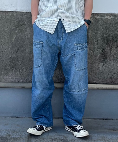 G-STAR ☆超美品☆G-STAR RAW☆インディゴダメージ加工デニムパンツ