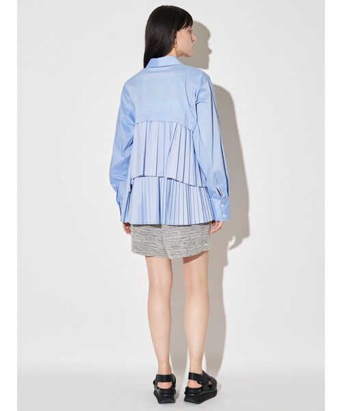 ELENDEEK（エレンディーク） ブラウス シャツ プリーツレイヤード