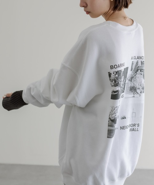 「mystic」 スウェットカットソー FREE グレー レディース_画像5