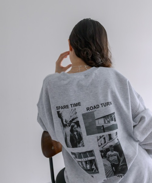 「mystic」 スウェットカットソー FREE グレー レディース_画像7