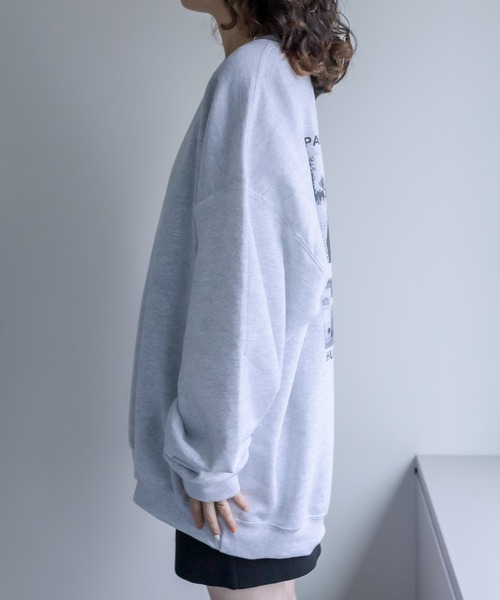「mystic」 スウェットカットソー FREE グレー レディース_画像8