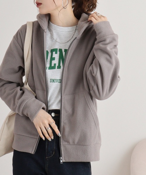 「FUNALIVE」 ジップアップパーカー L グレイッシュベージュ メンズ_画像2