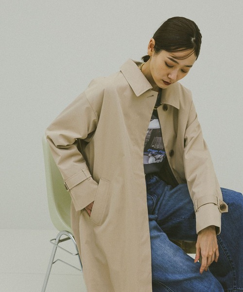 GLOBAL WORK（グローバルワーク） ステンカラーコート コート 防風