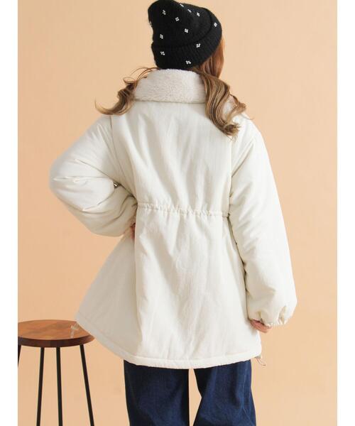 ehka sopo（エヘカソポ） ブルゾン アウター 襟ボア中綿ジャケット