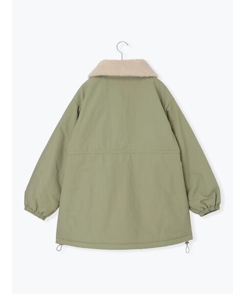 ehka sopo（エヘカソポ） ブルゾン アウター 襟ボア中綿ジャケット