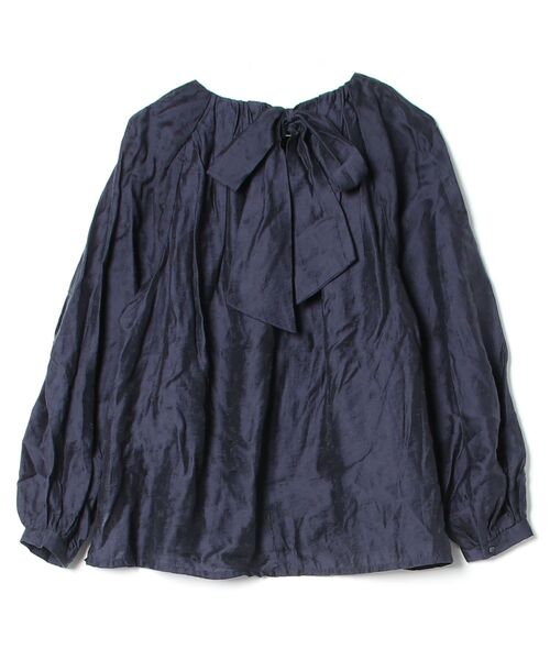 「Mila Owen」 長袖ブラウス 0 ネイビー レディース_画像2