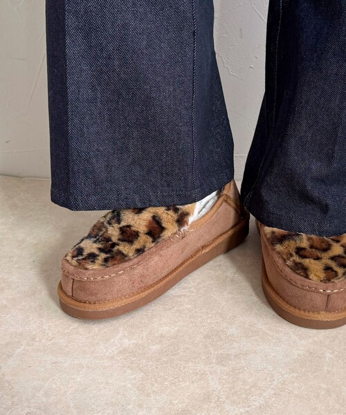 「MEI」 モカシンシューズ M グレー レディース_画像5