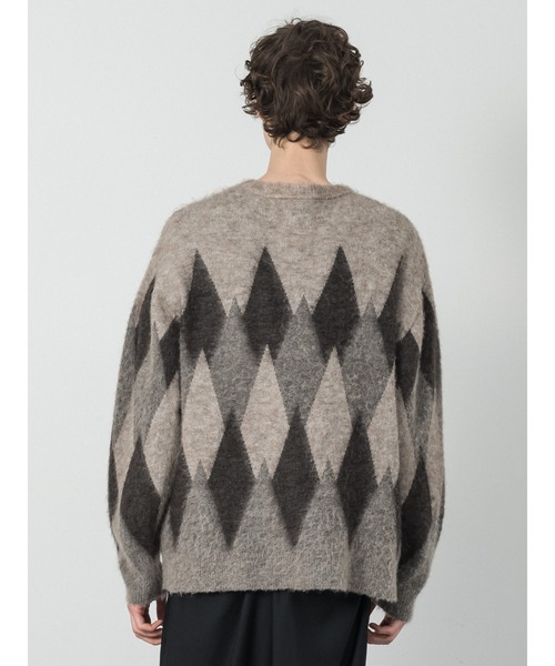 「SLICK」 長袖ニット 1 ベージュ メンズ_画像5