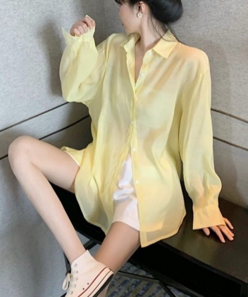 「CELENA BEATS」 長袖シャツ M ホワイト レディース_画像6