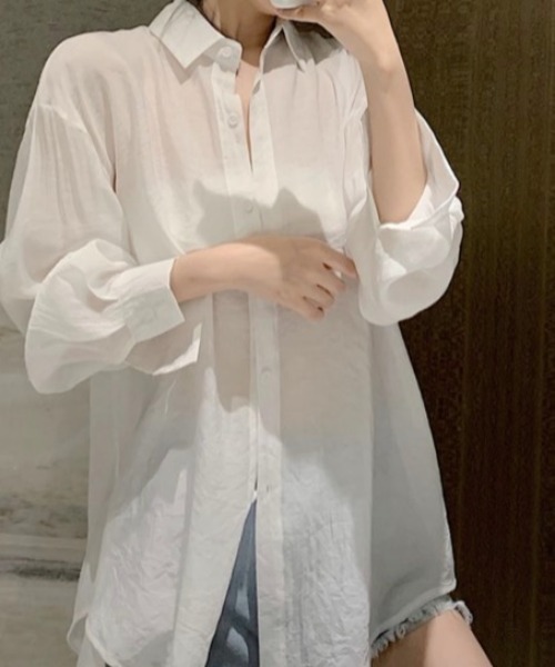 「CELENA BEATS」 長袖シャツ M ホワイト レディース_画像7