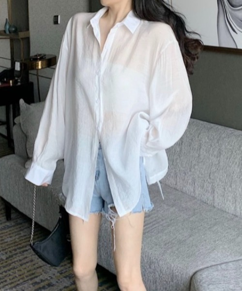 「CELENA BEATS」 長袖シャツ M ホワイト レディース_画像8