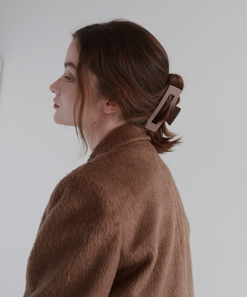 Mili affinity ヘアクリップ バイカラースクエアヘアクリップ