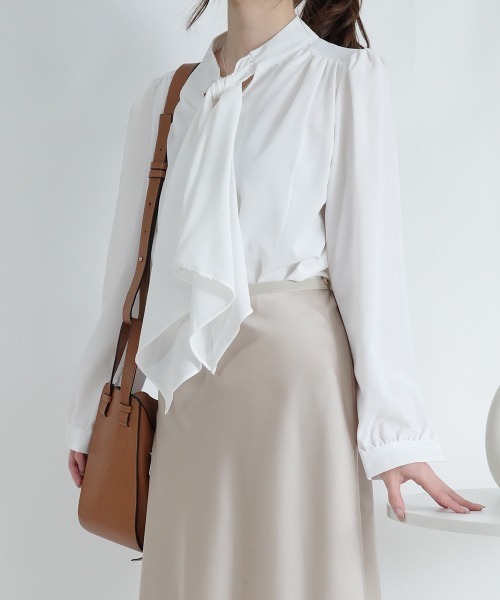 ブラウス シャツ ボウタイリボン 長袖ブラウス レディース : ZOZOTOWN