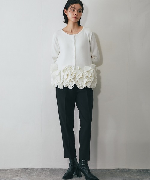 SMILE ORCHID（スマイルオーキッド） カーディガン 裾フリル