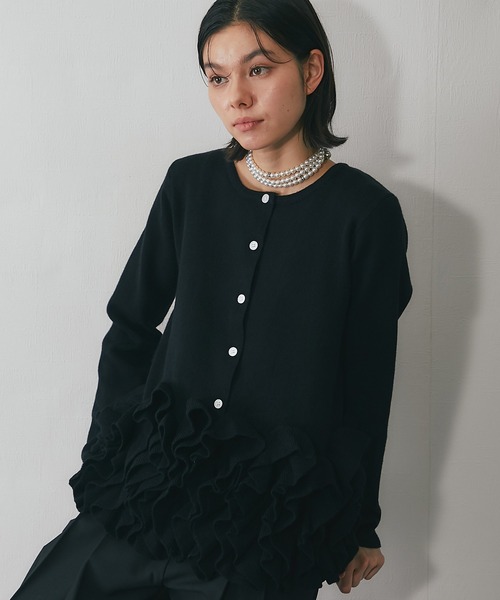 SMILE ORCHID（スマイルオーキッド） カーディガン 裾フリル