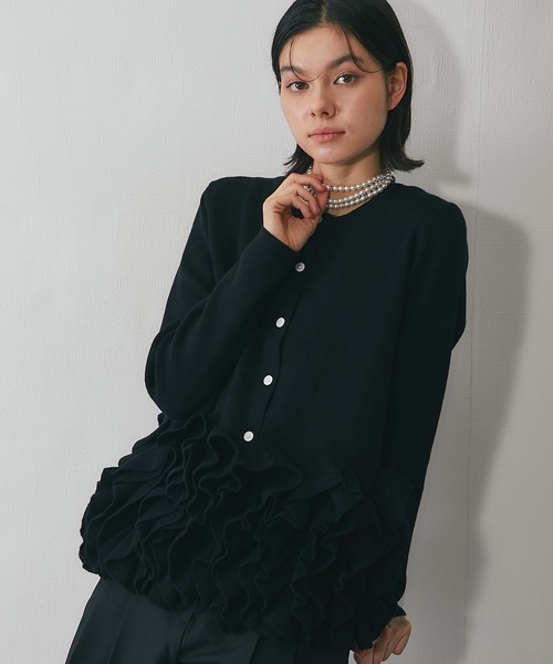 SMILE ORCHID（スマイルオーキッド） カーディガン 裾フリル