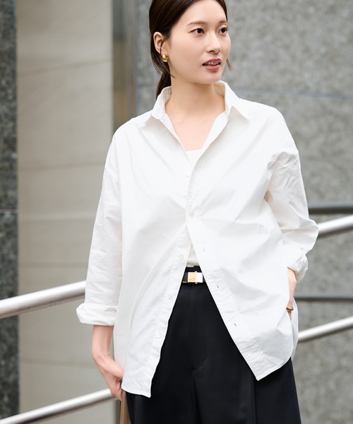 FRAMeWORK レディースシャツ FRAMeWORK（フレームワーク） ブラウス シャツ ストライプバンドカラー