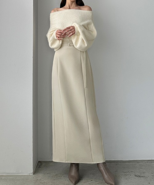 「Louere」 タイトスカート X-LARGE アイボリー レディース_画像7