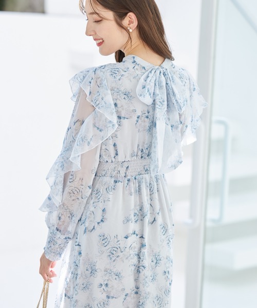 「tocco closet」 長袖ワンピース M ブルー レディース_画像5