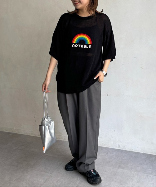 「CPCM」 半袖ニット LARGE ブラック メンズ_画像6