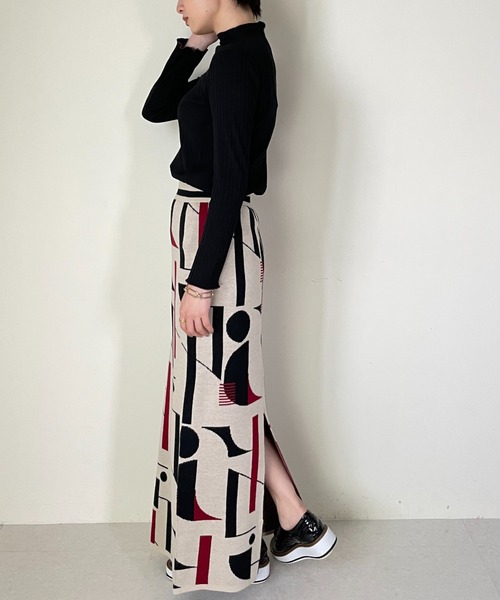 「DOLLUPOOPS」 ニットスカート 38 ブラック レディース_画像6