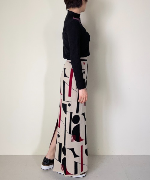 「DOLLUPOOPS」 ニットスカート 38 ブラック レディース_画像7