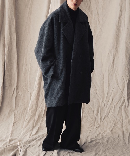 「epnok」 チェスターコート LARGE チャコールグレー メンズ_画像2