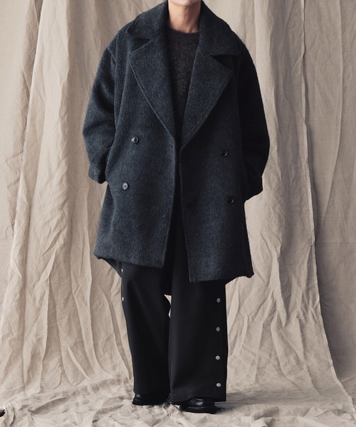 「epnok」 チェスターコート LARGE チャコールグレー メンズ_画像5