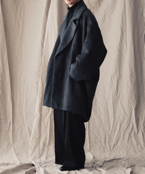 「epnok」 チェスターコート LARGE チャコールグレー メンズ_画像6