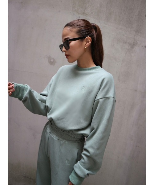 「TRUNC」 スウェットカットソー FREE チャコールグレー レディース_画像7