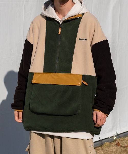 「Perushu」 ブルゾン LARGE チャコールグレー メンズ_画像8