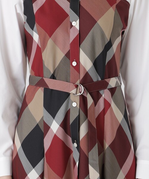 極美品 ブルーレーベルクレストブリッジ Lサイズ チェック シャツ ワンピース BLUE LABEL CRESTBRIDGE（ブルーレーベルクレストブリッジ