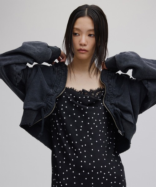 Ameri（アメリ） パーカー OYSTER SILHOUETTE HOODIE レディース