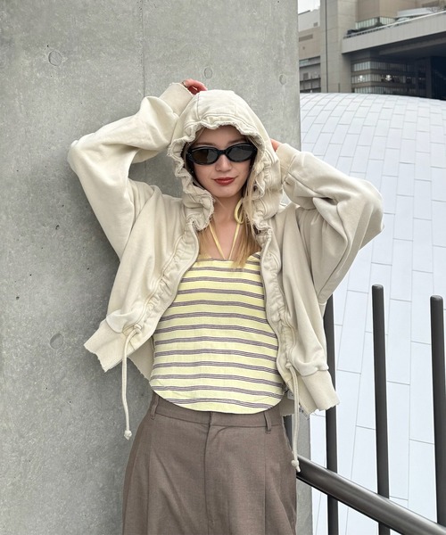 パーカー OYSTER SILHOUETTE HOODIE レディースの画像