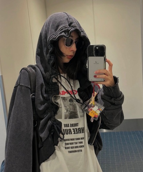 Ameri（アメリ） パーカー OYSTER SILHOUETTE HOODIE レディース